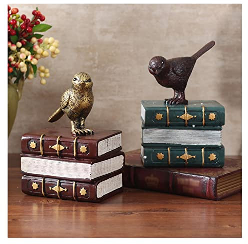 Serre-Livres décoratifs Serre-Livres rétro résine Oiseau Livre Serre-Livres Salle d'étude Salon décoration de Bureau Ornements Serre-Livres décoratifs The New