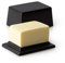 Beurrier pourplaquede beurre 125 g, céramique noire 9,5x7x6cm