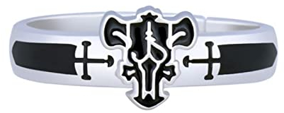XJruixi Anime Black Clover Quartet Knights Ring Demon Asta Cosplay Adjustable Opening Rings Unisex Jewelry Prop Accessories