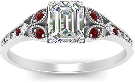Erstellt Stein Achteck Facettierte Rubin Cz Ringe – 925 Solid Silber Ring Roter Rubin Cz Edelsteine Ringe – Mann Schmuck Geschenk für Weihnachten