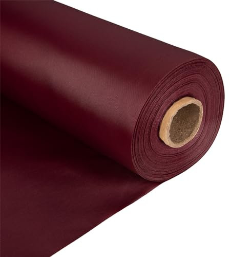 5 Metre Wine, Waterproof Outdoor Canvas Fabric. 100% PU Polyurethane Fabric, 150GSM, 0.8mm Slim and 150cm Wide. UV Resistant Material, Great for Making deckchairs, beanbags, awnings, and More.