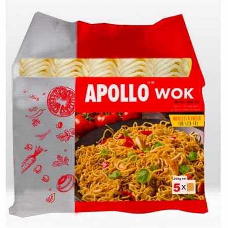 APOLLO - Nouille Sèche Pour Wok 250G - Quatre Articles