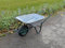 Wheelbarrow Home Garden Cart Galvanised with Pneumatic Tyre (85L)