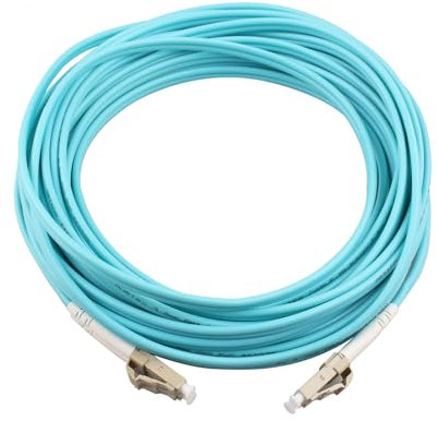 Jopto Fiber Patch Cable LC to LC OM3 10GB/Gigabit Multimode Jumper Duplex 8m(26ft) UPC Connector PVC Cord 50/125um LSZH Jacket - Optics Pigtail Lead Series