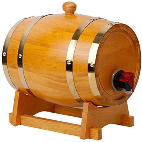 AttreX Barril de roble, barril de madera de roble de madera vintage for almacenamiento o envejecimiento vino whisky cerveza ron bourbon tequila, barril de vino decoración del hogar, decantador de whis