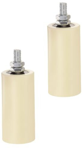 QUARKZMAN Guide de Rouleau de Portail Coulissant 4 avec Rouleaux Réglables et Support en Forme de L pour Roues de Porte Coulissante Sur Rails en Acier en Angle et Rails Ronds 2 Ensembles