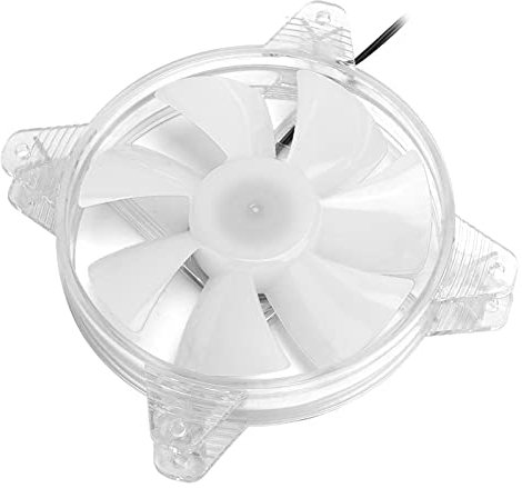 120mm Computer Case Fan, 4Pin 1300RPM Colorful LED Cooling Fan with Hydraulic Bearing, for Computer Cases Cooling (Green)