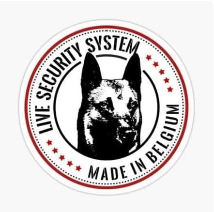 Csyj1S21412 Car Sticker 20 Cm Live Security System Made In Belgium Belgian Malinois Vinyl Sticker For Windows, Walls, Pets, Dog, Cool And Creative