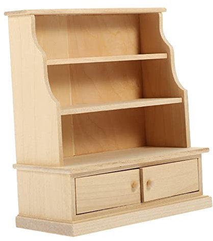 UPKOCH 2St Puppenhausdekoration winzige Möbel Miniaturmöbel holzmöbel holzschrank Ornament Küchenschränke Mini-Aufbewahrungsschrank Querformat Lagerung Minischrank Lieferungen Kabinett