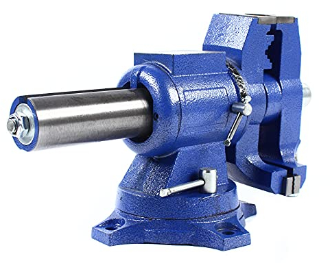 Schraubstock 100mm Spannweite, Schwerer Schraubzwinge Drehbar 4 Zoll Parallel-multifunktionaler Profi Tischschraubstock, zwei Achsen Rotation parallel Schraubstock für Werkbank Werkstatt