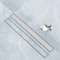 Canalina doccia a pavimento 140cm con panello piastrellabile in acciaio inox AICA ITALY scarico doccia 2-in-1 spazzolato