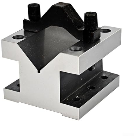 Präzisionspassender V-Block mit Klemmsatz, ideal zum Bohren und Fräsen (35 x 35 x 30 mm)