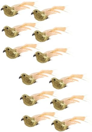 IMIKEYA 12 STK Weihnachts Vögel Vogel-wohnkultur Falsches Stehendes Vogelhandwerk Vogelschmuck Simulation Vogel Christbaumschmuck Kardinal Weihnachtsschmuck Simulierter Vogel Feder