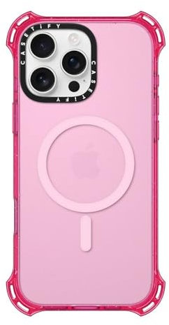 CASETiFY Bounce Schutzhülle für iPhone 16 Pro Max, stoßfest, 6,5 m, 6 x Fallschutz in Militärqualität, kompatibel mit Magsafe, Primrose Pink