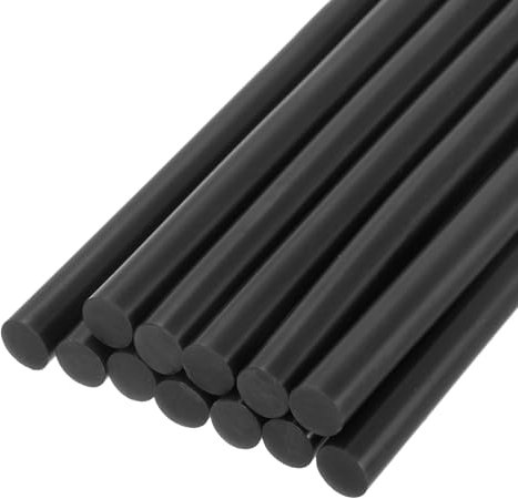 QUARKZMAN 12 Stück Heißklebestifte 11mm x 200mm Heißklebesticks Bunt Heißklebepistole Sticks Heißkleber Klebestifte Klebstoff für DIY Kunsthandwerk AbdichtungSchwarz