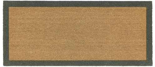 My Mat Border Green Coir Runner, 55x124cm