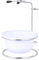 FashionCha Tasse de Rasage En Métal, Bol à Savon pour Homme, avec Support, Blanc