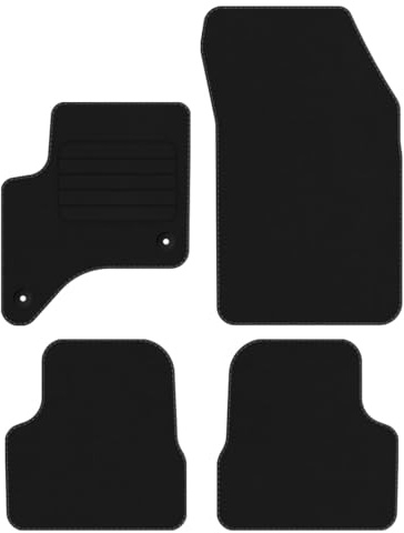 Velourmattenset für FIAT 600 Hybrid ab Bj. 2024 Basic runde Befestigungen Automatten Veloursfussmatten Mit Absatzschoner Passform Neu