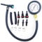 Exogio Automotive Fuel System Gasoline Pressure Gauge, Motorcycle Car Pressure Tester 0-100 PSI 6.3/7.89/9.49 with Valve, Fuel Pressure Test Kit for Car, Motorcycle