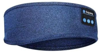 Wireless Bluetooth Sleeping Headband | Comfortable Sleep Headphones for Night Use, Soft Music & Meditation Headband with Built-in Speakers, Perfect for Side Sleepers, UK Compatible (Blue)
