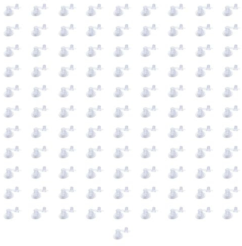 Fenteer 100 Pieces Swimming Rings Pump Nozzle Air Mattress Plug Replacement Valve Inflatable Pool Float Nozzle for Beach Travel Indoor