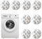 Mlysnd Ruedas para Muebles, 8 Pcs Ruedas Giratorias 360° Pesadas (Blanco)