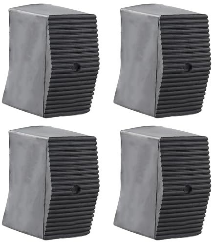 Set de 4 Patas de Goma de Repuesto para Escaleras, Pies Antideslizantes Duraderos, Compatibles con Escaleras de Madera y Aluminio, Fáciles de Instalar, Tapas Protectoras Antideslizantes