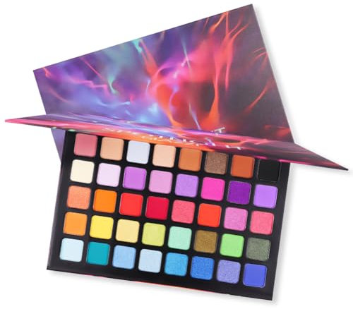 BUTBU Spotlight Lidschatten Palette, mit 40 Farben, Professional Makeup Lidschattenpalette, Eyeshadow-Palette Matt und Schimmernde, Hochpigmentierten Schmink-Palette, für Urlaubs & Alltags Make Up