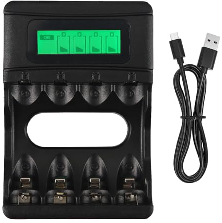 Portable Universal Battery Charger with LCD Display | Compact & Smart Charging for AA/AAA, Ni-MH/Ni-Cd（1.2V Batteries