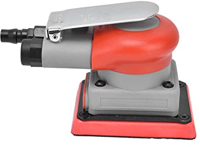 Pssopp Pneumatischer Schleifer, Luft-Exzenterschleifmaschine aus Legiertem Stahl, 10.000 U/min, 75 X 100 Mm, mit Exzentrischer Hochgeschwindigkeitsrotation Zum Schleifen von Holz,