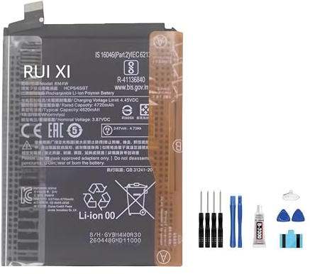 RUI XI Akku kompatibel für Xiaomi 10T Lite 5G/Redmi Note 9 Pro 4820mAh 3,87V BM4W Akku