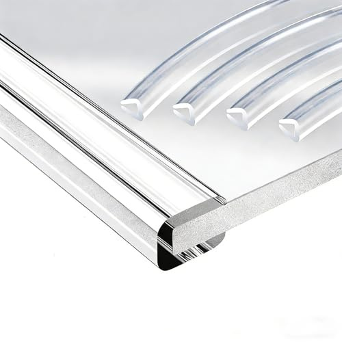 Kantenschutz, Transparent, 5 M, U-Form, Kantenschutz, Tischeckenschutz, Glaskantenschutz for Platten, Tischecken, Schubladen(10-11mm/0.4-0.43in)