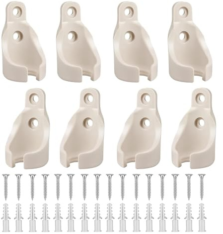 ZBIianxer Clips pour Stores, 8 pièces, Supports de sécurisés Coupe-Vent avec Bases réglables et vis, Clip pour Pare-Soleil