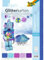 folia 85249 - Glitterkarton Ice, farbig sortiert, 24 x 34 cm, 5 Blatt, 300 g/qm - für elegante und funkelnde Bastelarbeiten