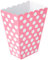 Unique-Polka Dots Paquete de 8 cajas para palomitas a lunares, color rosa oscuro, (59295)