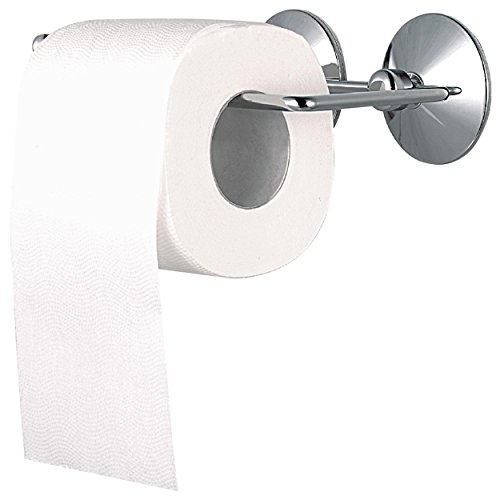 MSV 140326 WC-Rollenhalter Toilettenpapierhalter mit Saugnapf ohne Bohren 17,5 x 9 x 3 cm