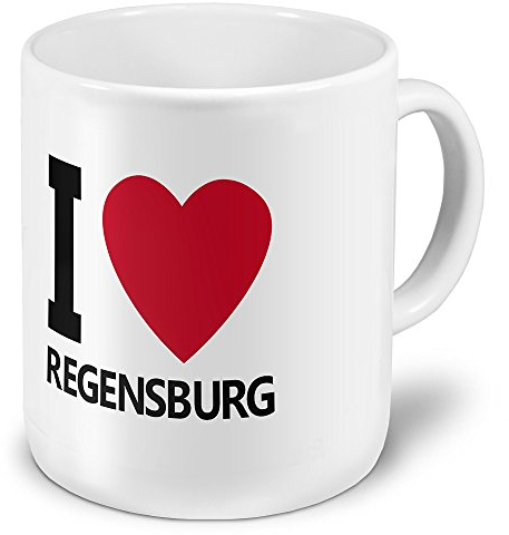 XXL Jumbo-Städtetasse Regensburg - XXL Jumbotasse mit Design I Love Regensburg - Städte-Tasse, Städte-Krug, Becher, Mug
