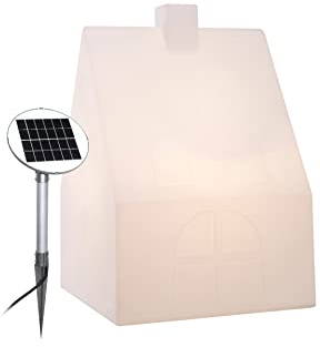 8 seasons design Shining House Solar LED Weihnachts-Laterne (60 cm, weiß) inkl. Solarmodul und LED-Leuchtmittel in warmweiß, als Weihnachts-Deko, Winter-Deko, Stehlampe für außen