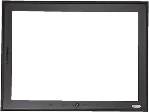 HotFireDoor Puerta para Chimenea de Leña, Cristal Vitroceramico y Regulador de Entrada de Aire, +Eficiencia de Temperatura y Seguridad de la Combustion. Sin Obras. Tamaño 70x50Cm. Tirador Izquierda