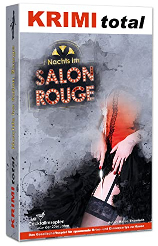 KRIMI total ® Nachts im Salon Rouge | Krimidinner für zu Hause | 8 - 9 Personen | Varieté, goldene 20er Jahre