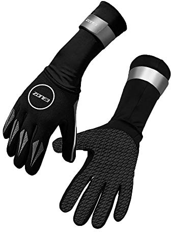 ZONE3 Neopren-Schwimmhandschuhe mit natürlichem Netz-Fingerdesign zum Surfen, Angeln, Tauchen, Schwimmen im offenen Wasser