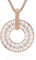 Ouran Collar largo para mujer, collar con colgante geométrico para niñas, collar de oro rosa y plata con cadena de cristal de circonita cúbica, Cristal, Circonia cúbica