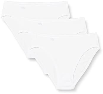 Sloggi 10180848 24/7 Microfibre Damen Slip 3er Pack atmungsaktive Mikrofaser, Groesse 40, 3X weiß