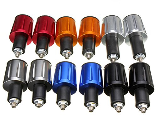 JenNiFer 7/8 Zoll 22Mm Universal Motorrad Lenkerenden Stecker Grip Gewichte Anti Vibration - Silber