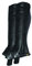 Rhinegold Leather 1/2 Chaps-Small-Black, Ghette 0, Nero, S