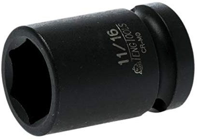 Teng Tools 920122 1/2in Impact Socket – 11/16in Size, 38mm Length, Chrome Molybdenum Steel Heavy‑Duty Socket for Power & Air Tools, Ideal for Automotive, Industrial & Workshop Use