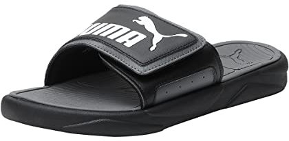 PUMA Unisex ROYALCAT Comfort Slide Sandal, Black-Castlerock White, 49.5 EU