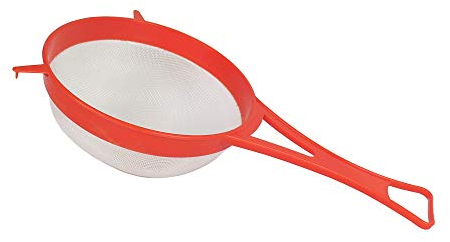Tredoni Setaccio per colino in rete di nylon fine 18 cm, setaccio per farina in plastica, cannella/zucchero in polvere (18 cm)