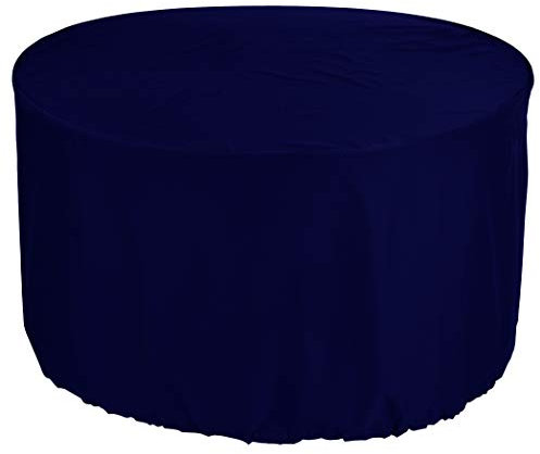 Kaufpirat Premium Abdeckplane Rund Ø 140x80 cm Gartenmöbel Gartentisch Abdeckung Schutzhülle Abdeckhaube Outdoor Round Patio Table Cover Dunkelblau