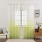 MIULEE Gardinen Transparent Vorhänge Farbverlauf Voile Sheer 2er Set Vorhang mit Ösen Dekoschal Fensterschal für Schlafzimmer und Wohnzimmer 260 cm x 140 cm(H x B) Weiß Grün